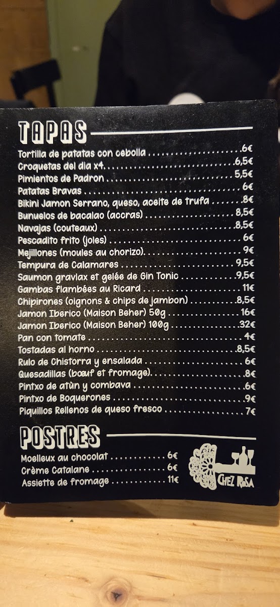 Menu Chez Rosa-1